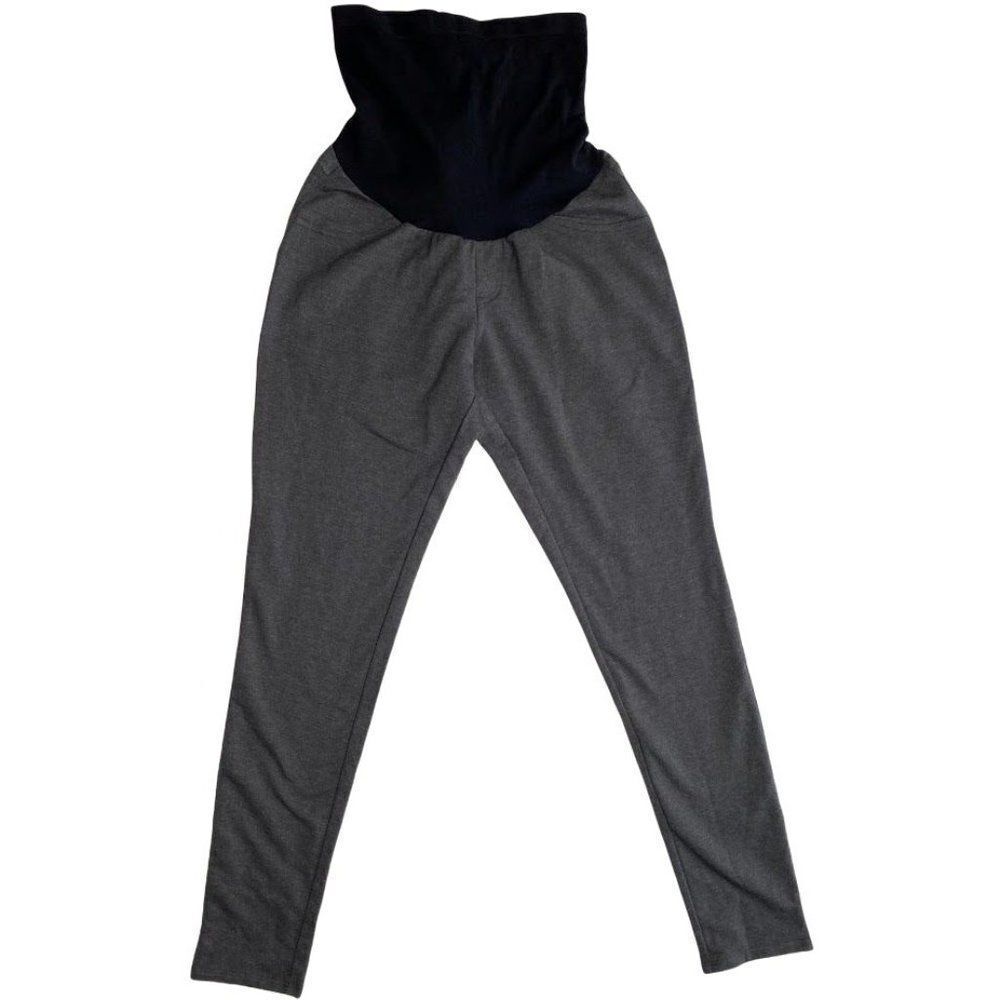 Motherhood Maternity French Terry Leggings Women's LARGE Gray Secret-Fit Waist